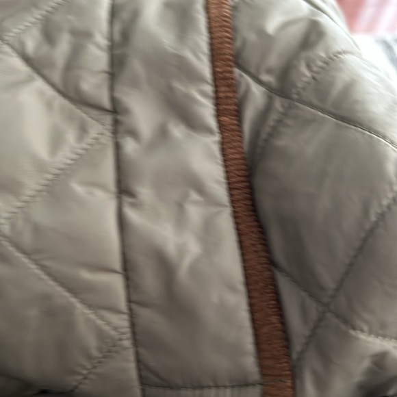 J. McLaughlin OLIVE XL chore Green Quilted chore Barn Jacket NWT corduroy collar - Picture 6 of 9